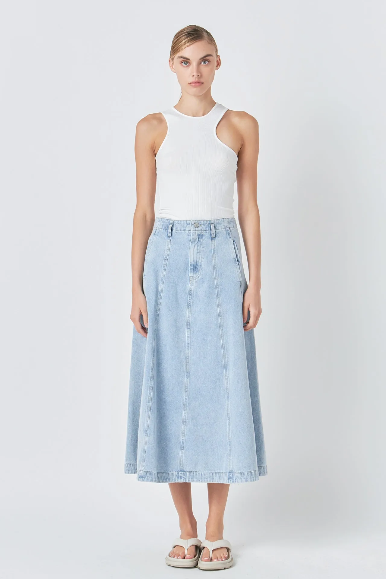 Denim Maxi Skirt