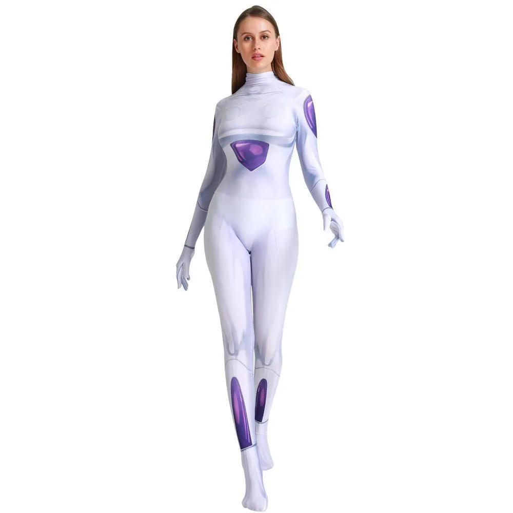 Dragon Ball Frieza Cosplay Costume Zentai Bodysuit for Halloween Party