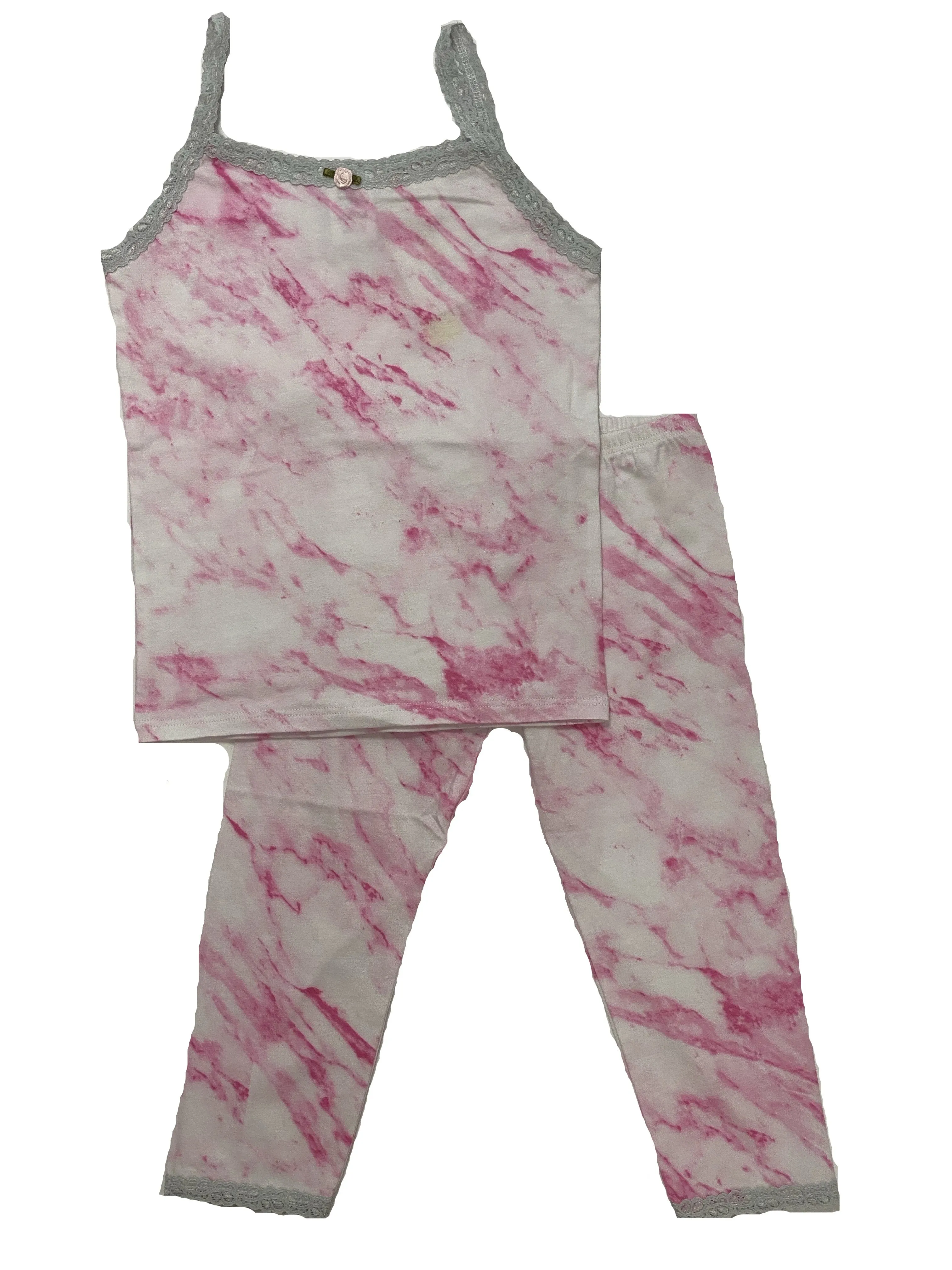 Esme Pink Marble Cami & Legging Set