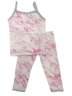 Esme Pink Marble Cami & Legging Set