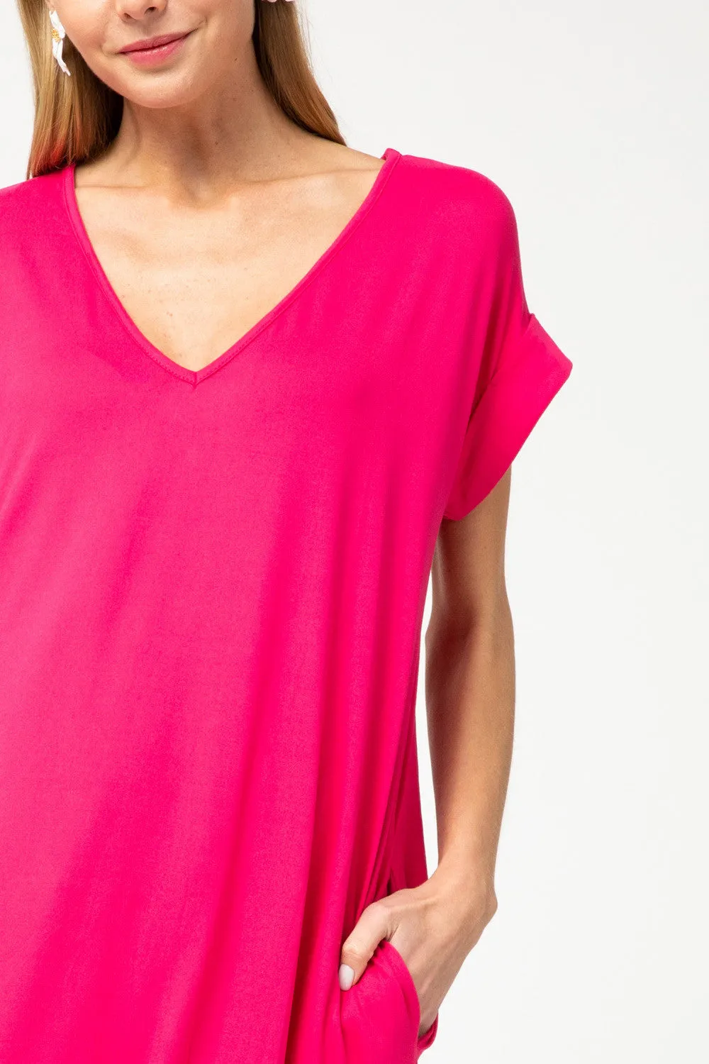 Everyday Pocket Maxi Dress, Hot Pink