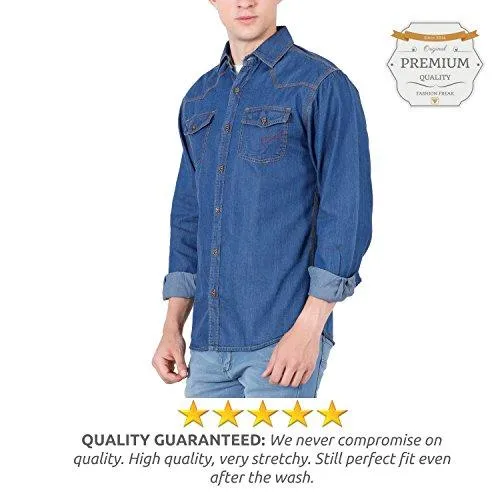 Fashion Freak Denim Shirt For Men (Jean Shirt) (DS003) (XXL - 42)