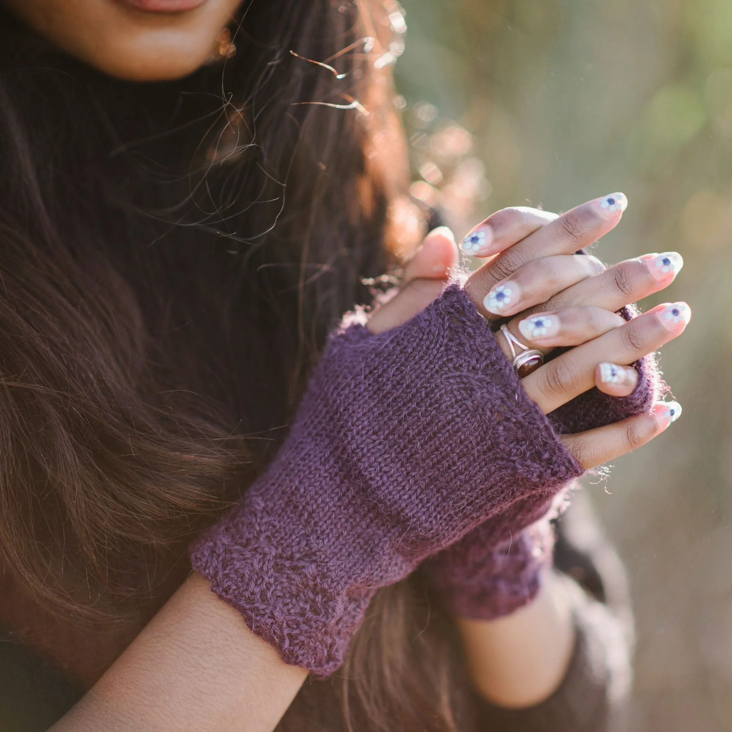 Fingerless Glove | 80% Alpaca, 20% Silk | Knit Witts Global