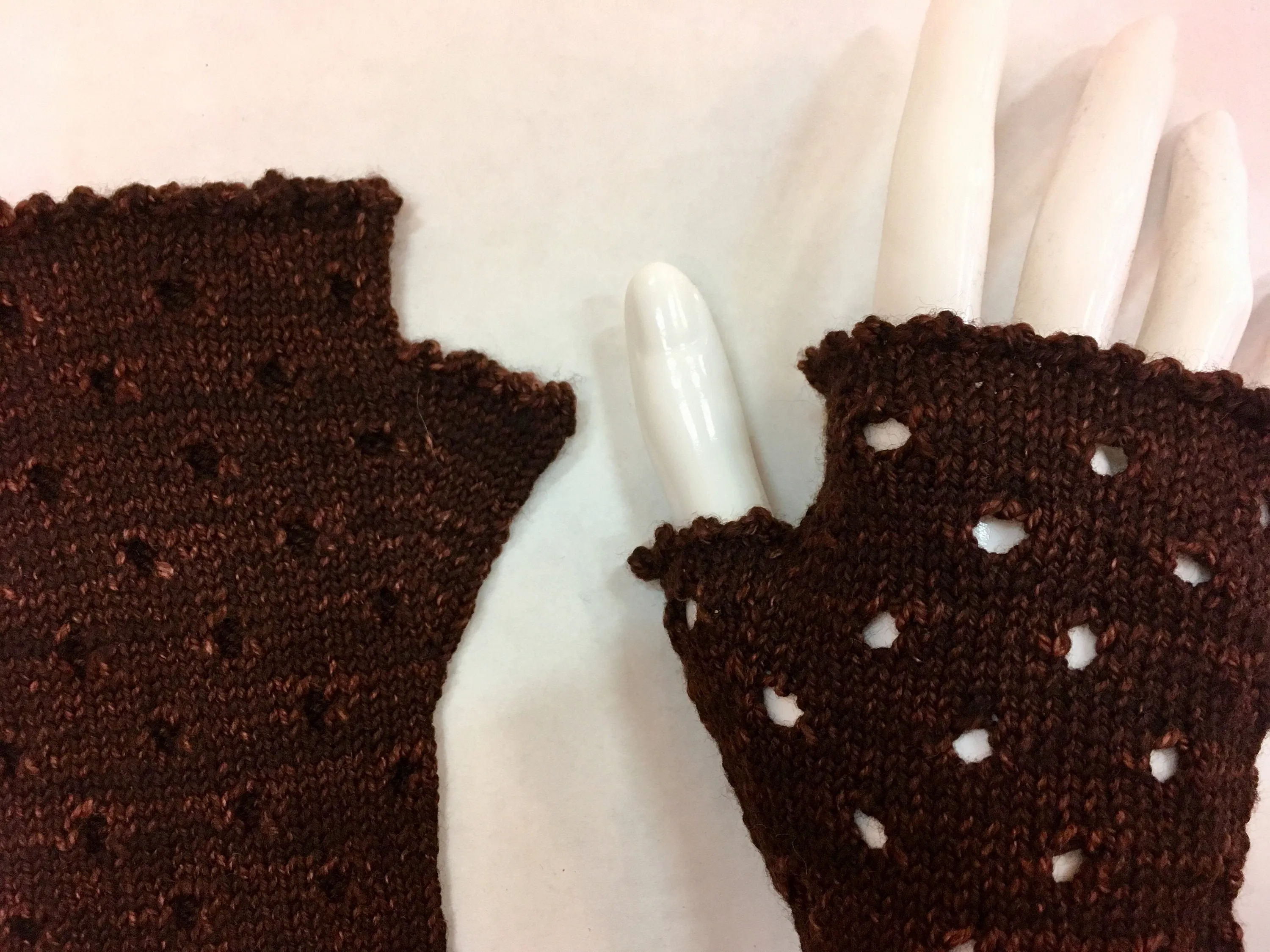 Fingerless Gloves | Polka Dot | French Vintage Style | Knit Witts Global