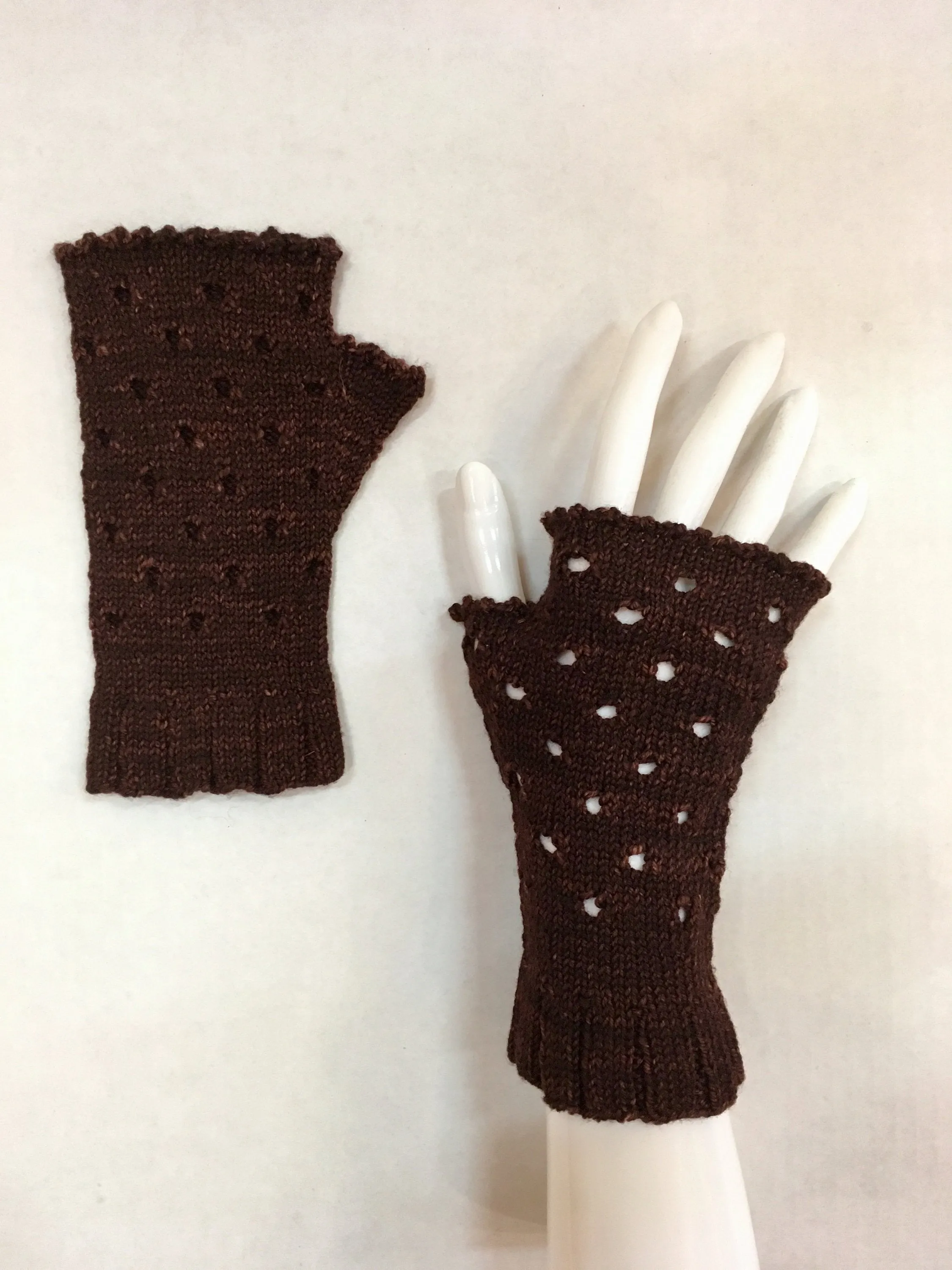 Fingerless Gloves | Polka Dot | French Vintage Style | Knit Witts Global