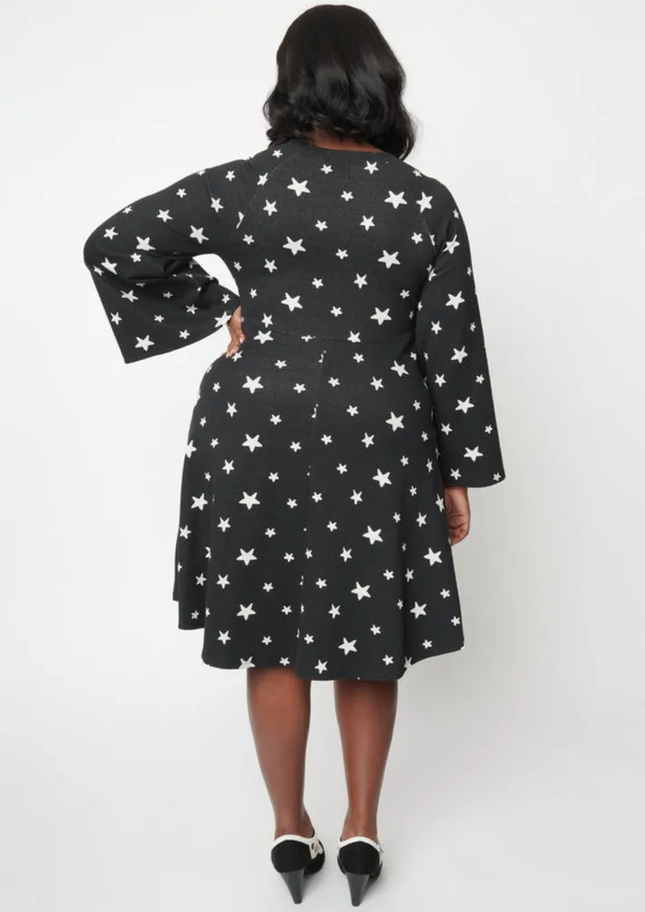 Fit & Flare Star Dress by Unique Vintage