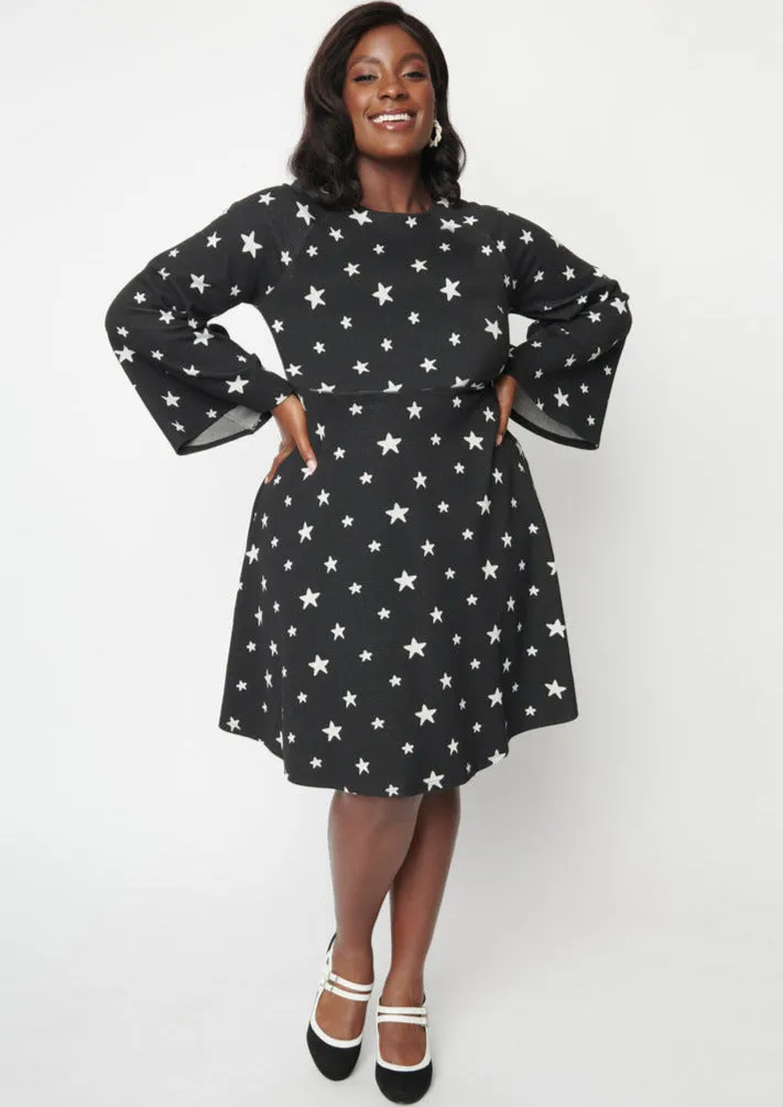 Fit & Flare Star Dress by Unique Vintage