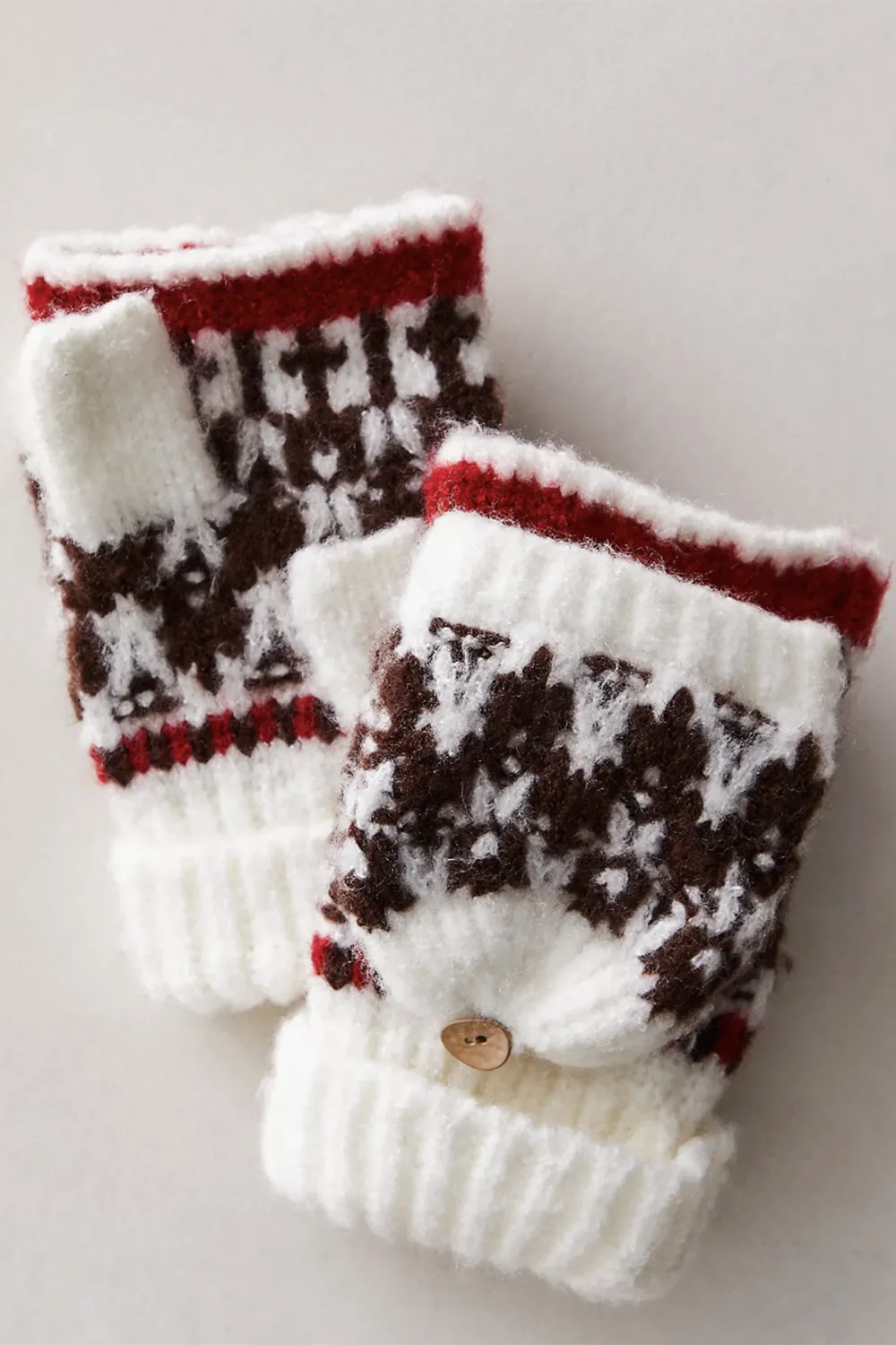 FP First Frost Fairisle Gloves - Ivory