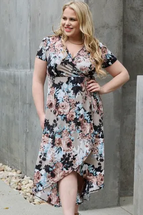 Full Size Floral Maxi Wrap Dress