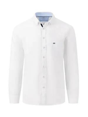 FYNCH HATTON® Premium Linen L/S Shirt/White - New SS24