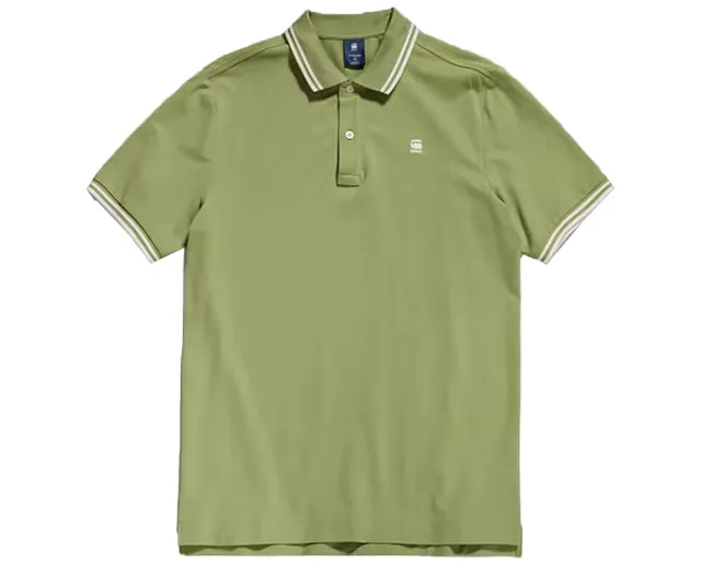 G Star Raw Mens Dunda Slim Stripe Polo Tendril