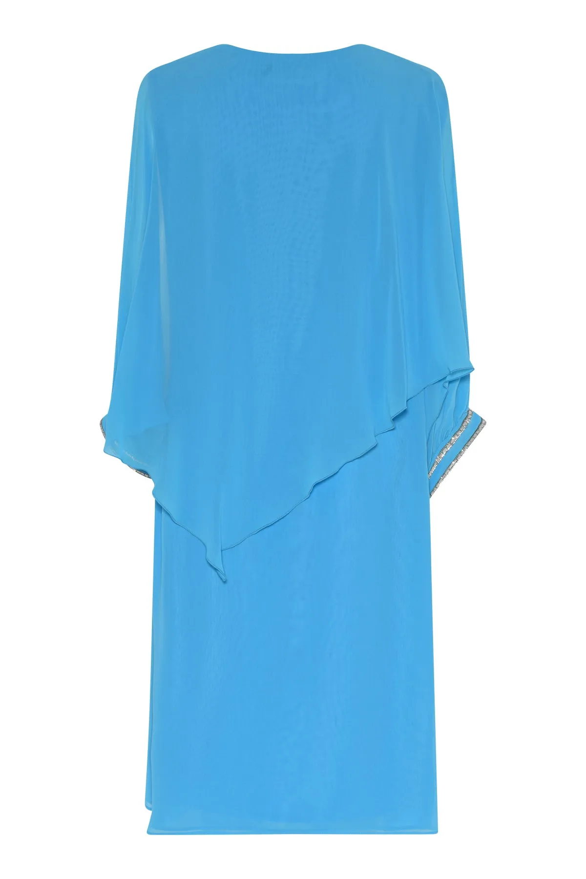 Godske Dress with Diamante Cuffs in Blue