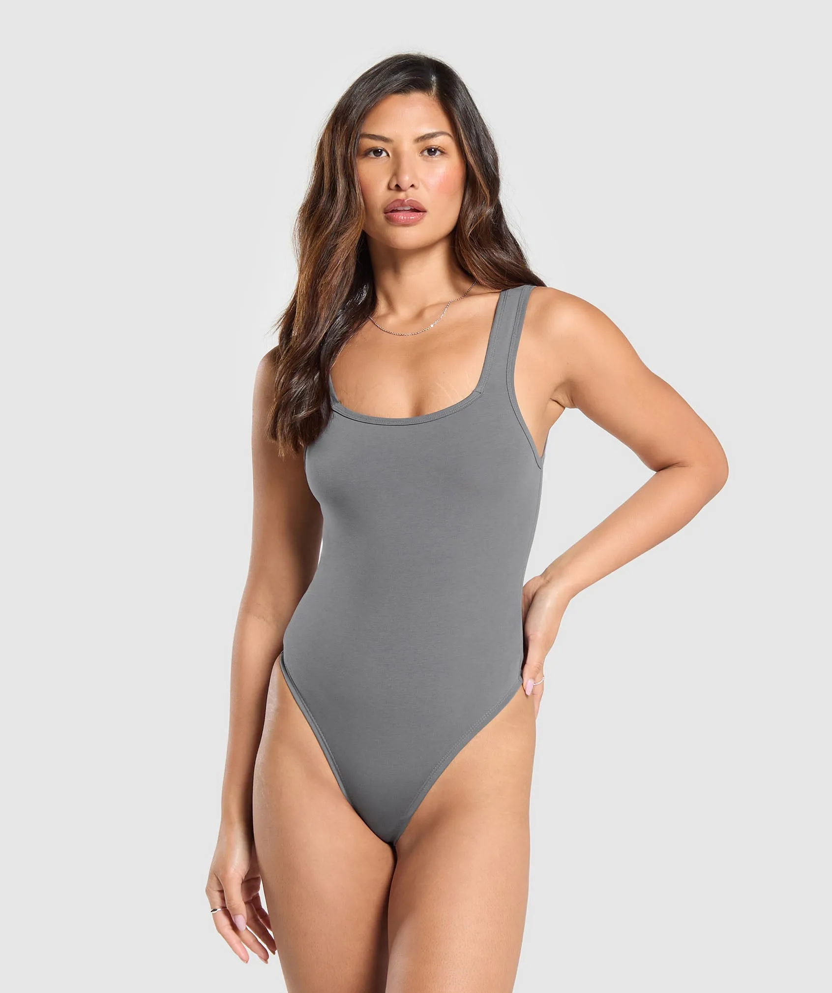 Gymshark Cotton Bodysuit - Brushed Grey