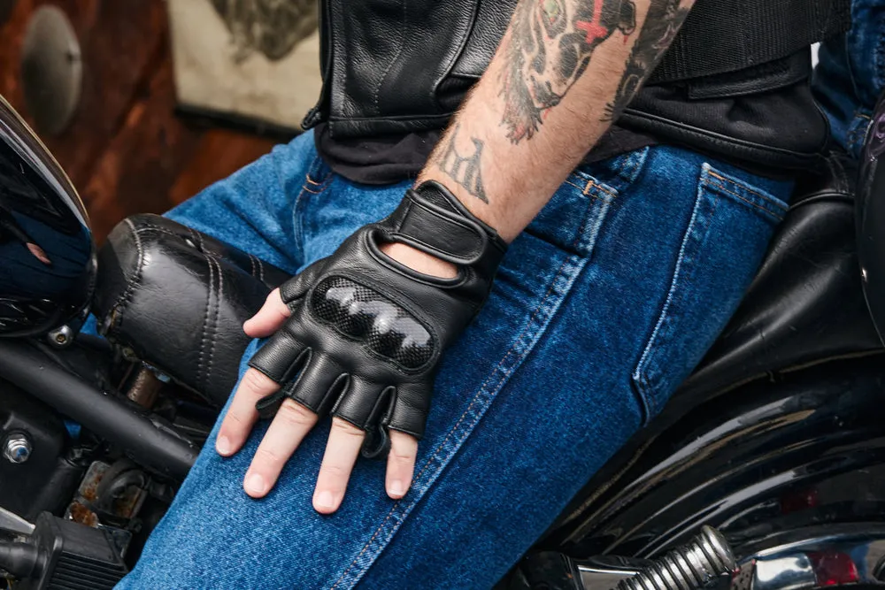 Hard Knuckle Fingerless Gloves