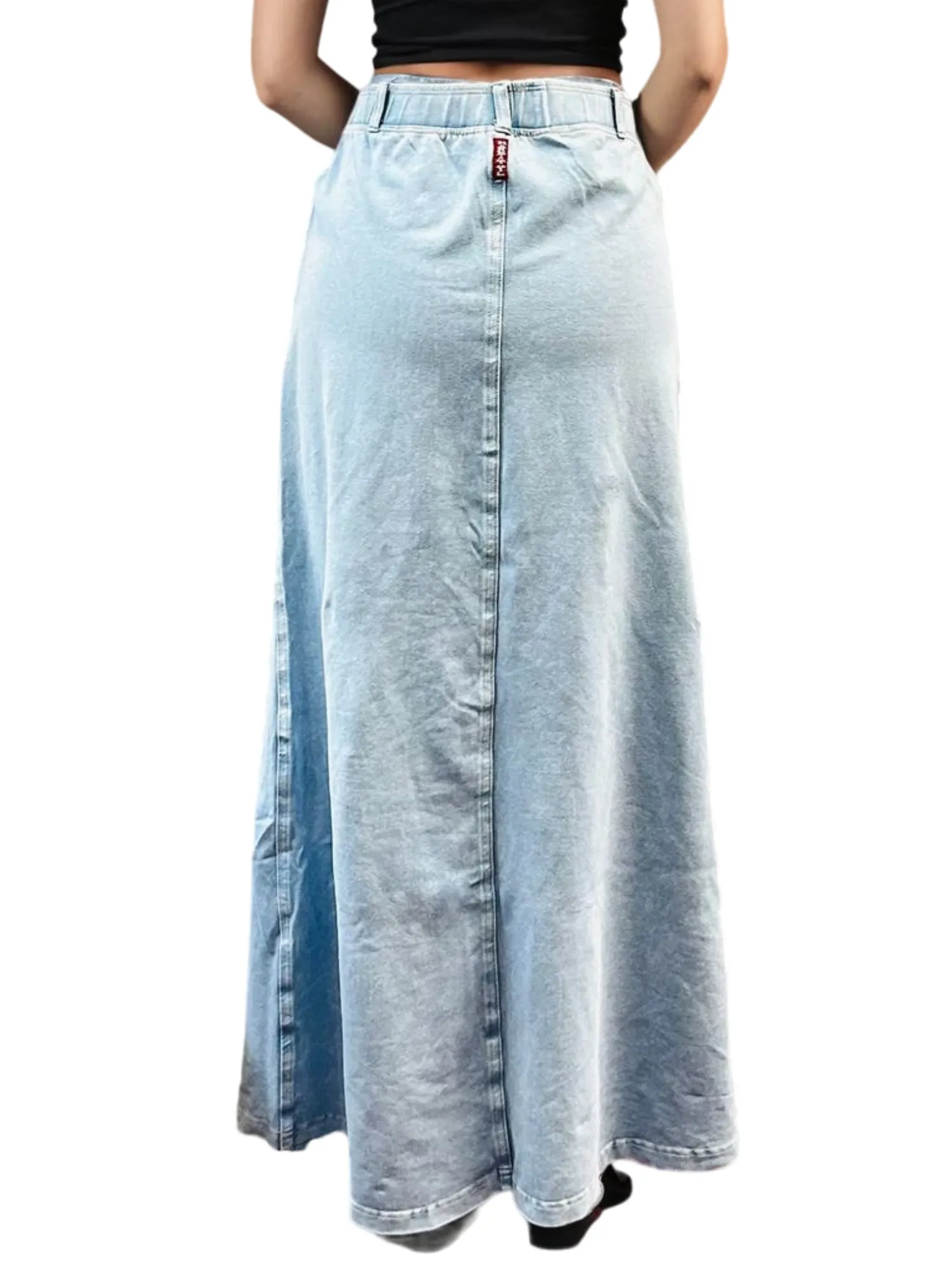 Hard Tail Denim A-Line Maxi Skirt (Style WJ-128)