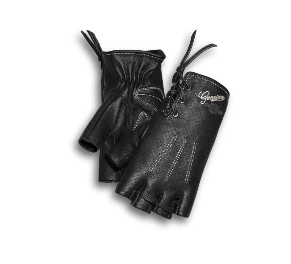 Harley-Davidson® Women's Distressed Perforated Fingerless Gloves - 98380-17VW