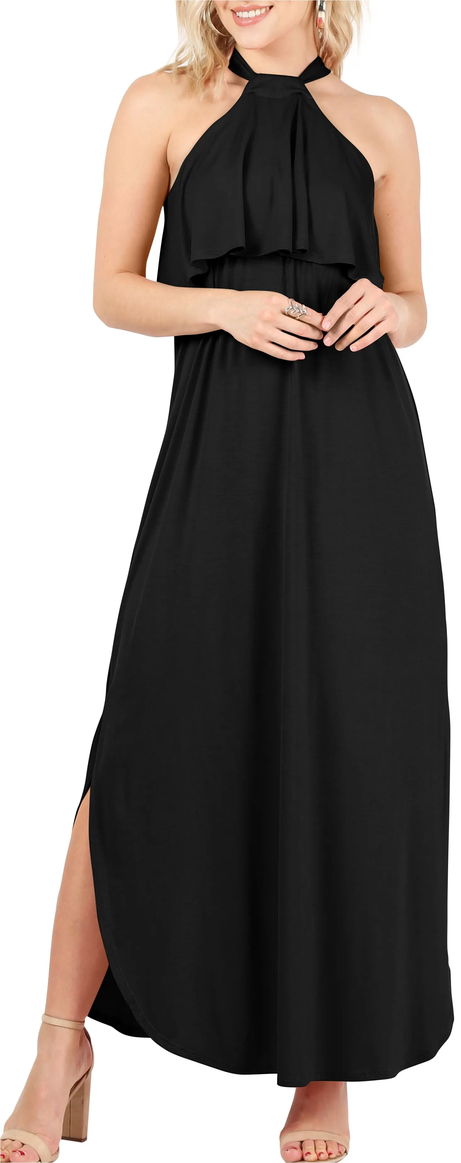 Heed the Halter Maxi Dress