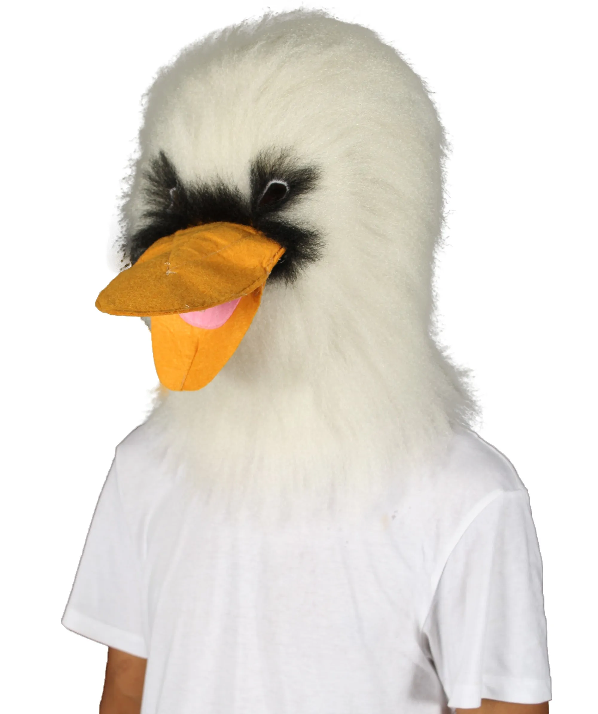 HPO White Swan Wig with Mask  - Long Synthetic Fibers