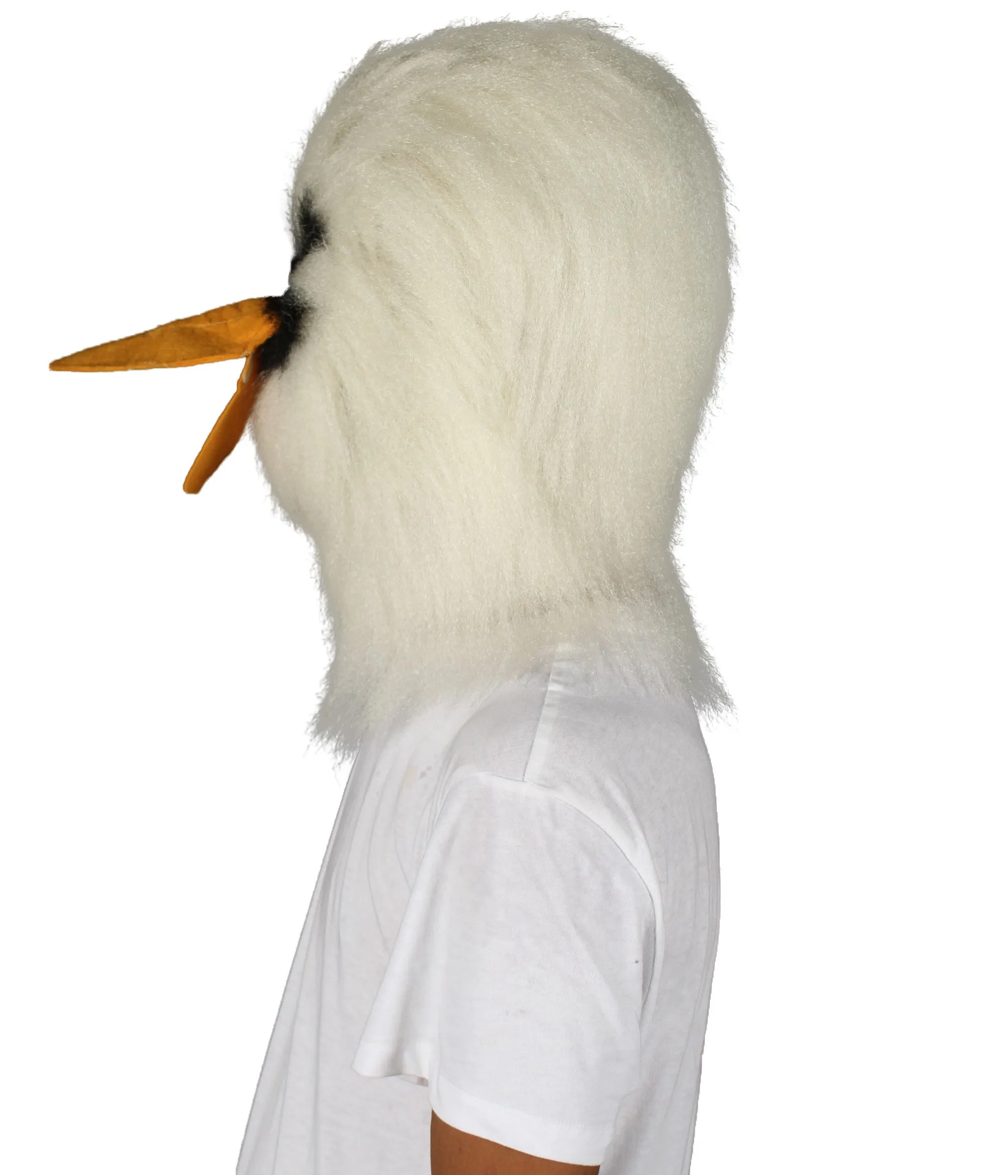 HPO White Swan Wig with Mask  - Long Synthetic Fibers