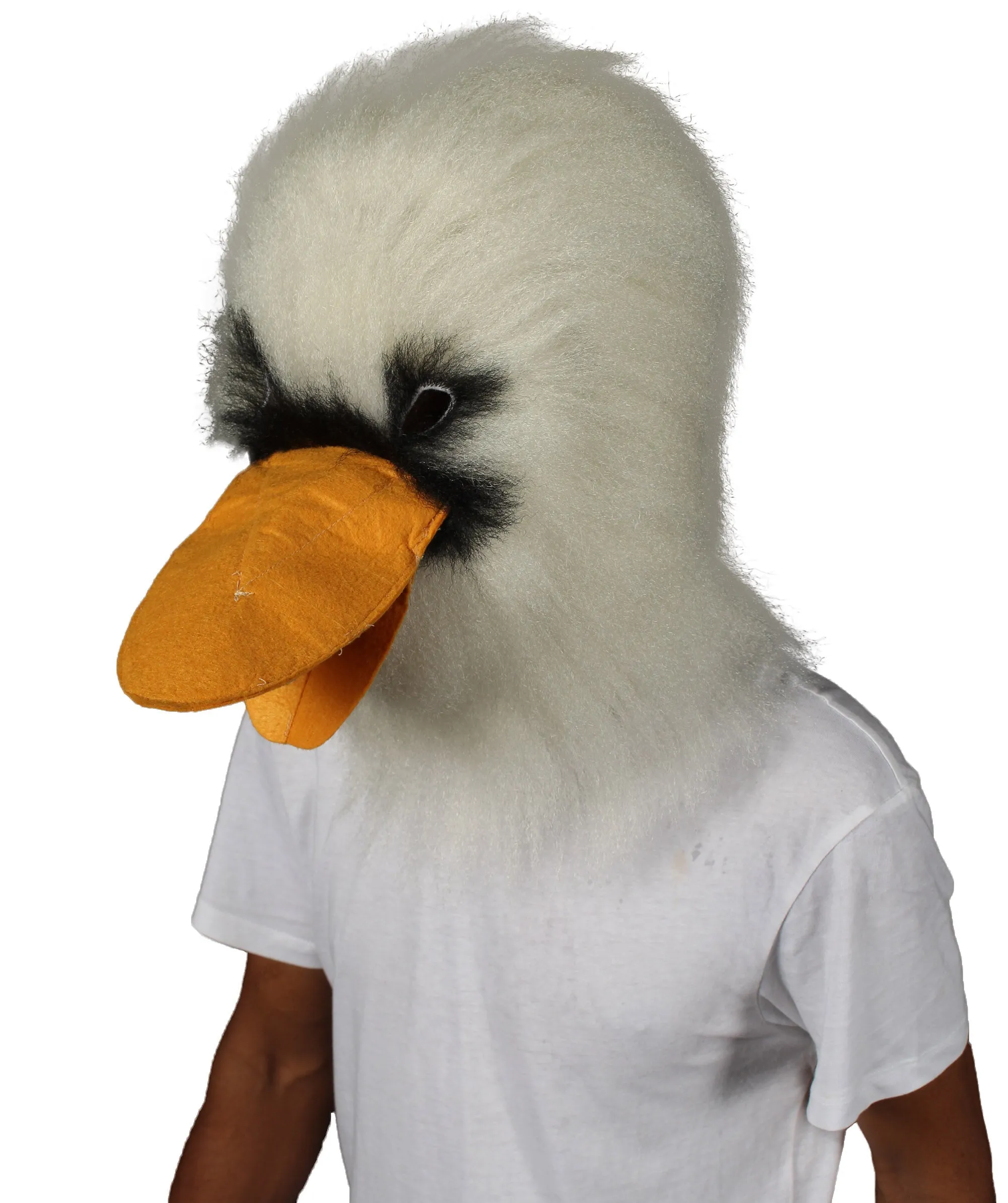 HPO White Swan Wig with Mask  - Long Synthetic Fibers