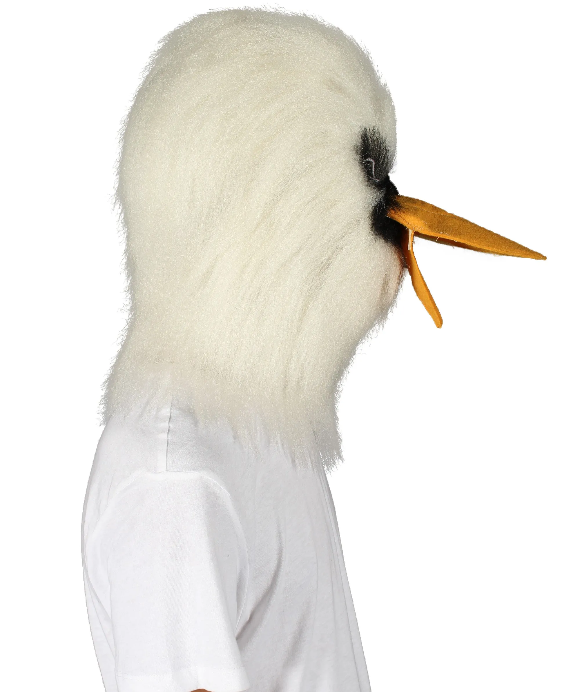 HPO White Swan Wig with Mask  - Long Synthetic Fibers