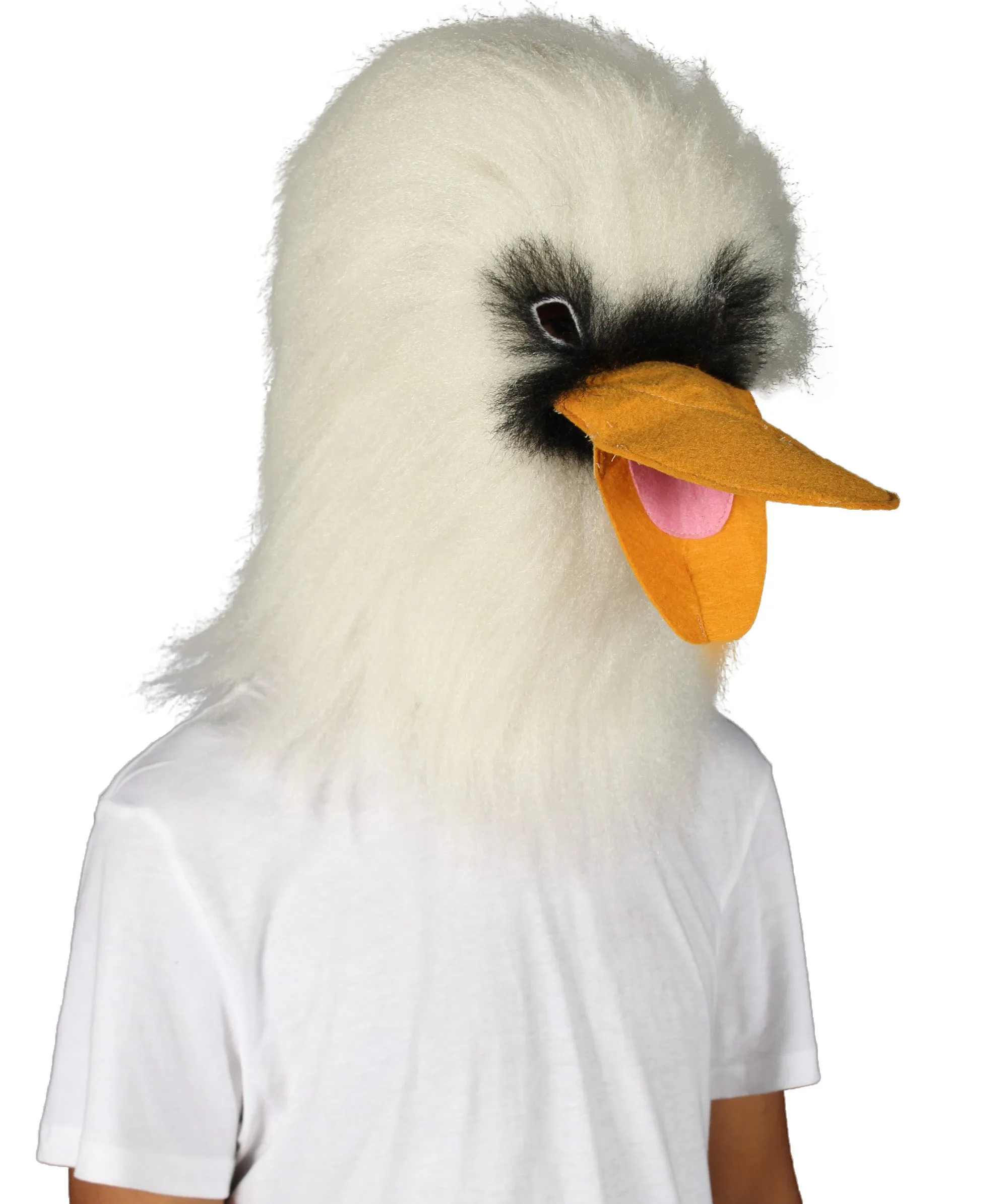 HPO White Swan Wig with Mask  - Long Synthetic Fibers