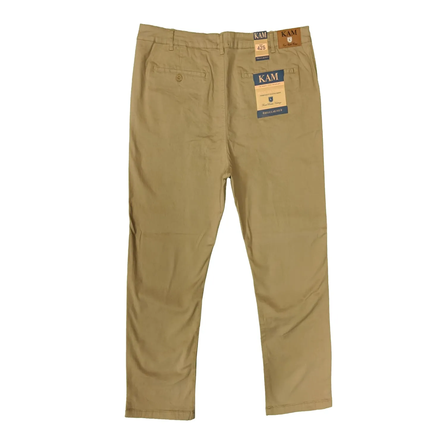 Kam Stretch Modern Chinos - KBS 261 - Stone