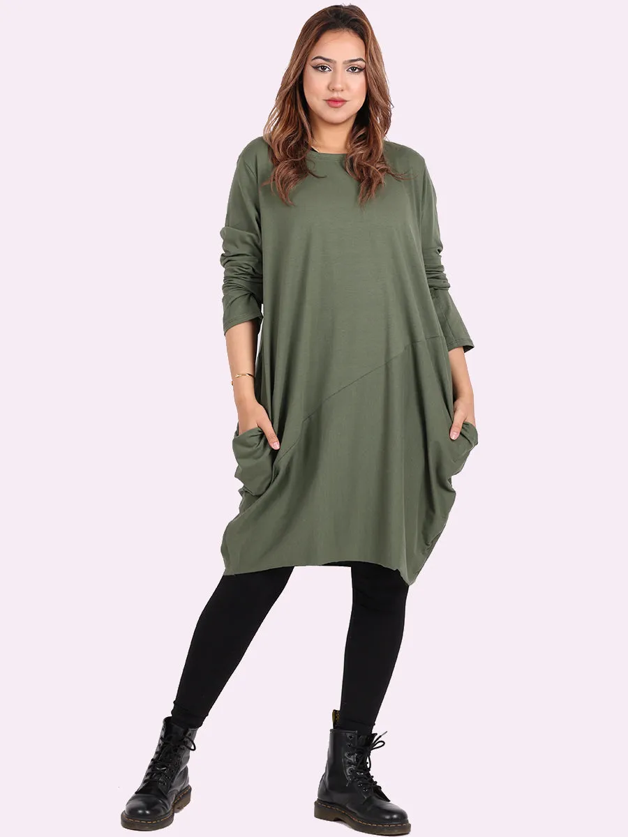 Khaki Betty Jersey Dress