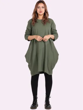 Khaki Betty Jersey Dress