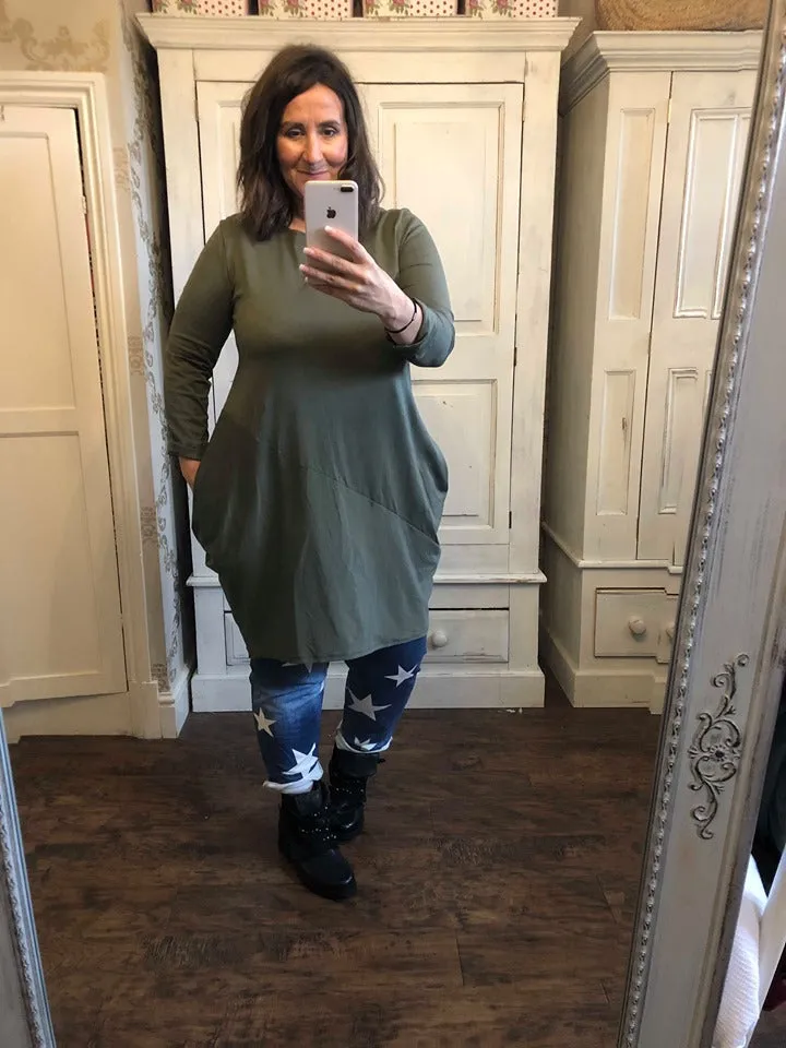 Khaki Betty Jersey Dress