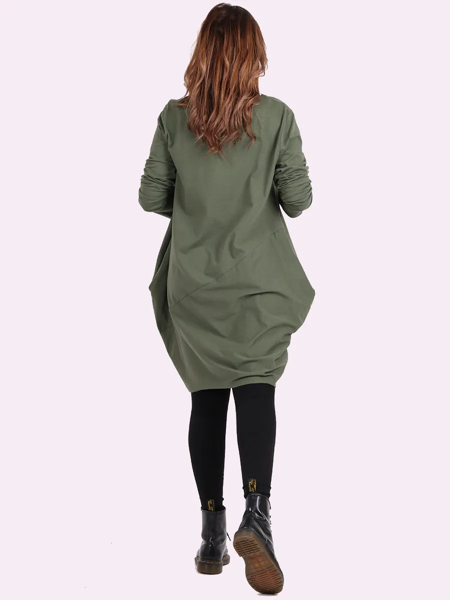 Khaki Betty Jersey Dress