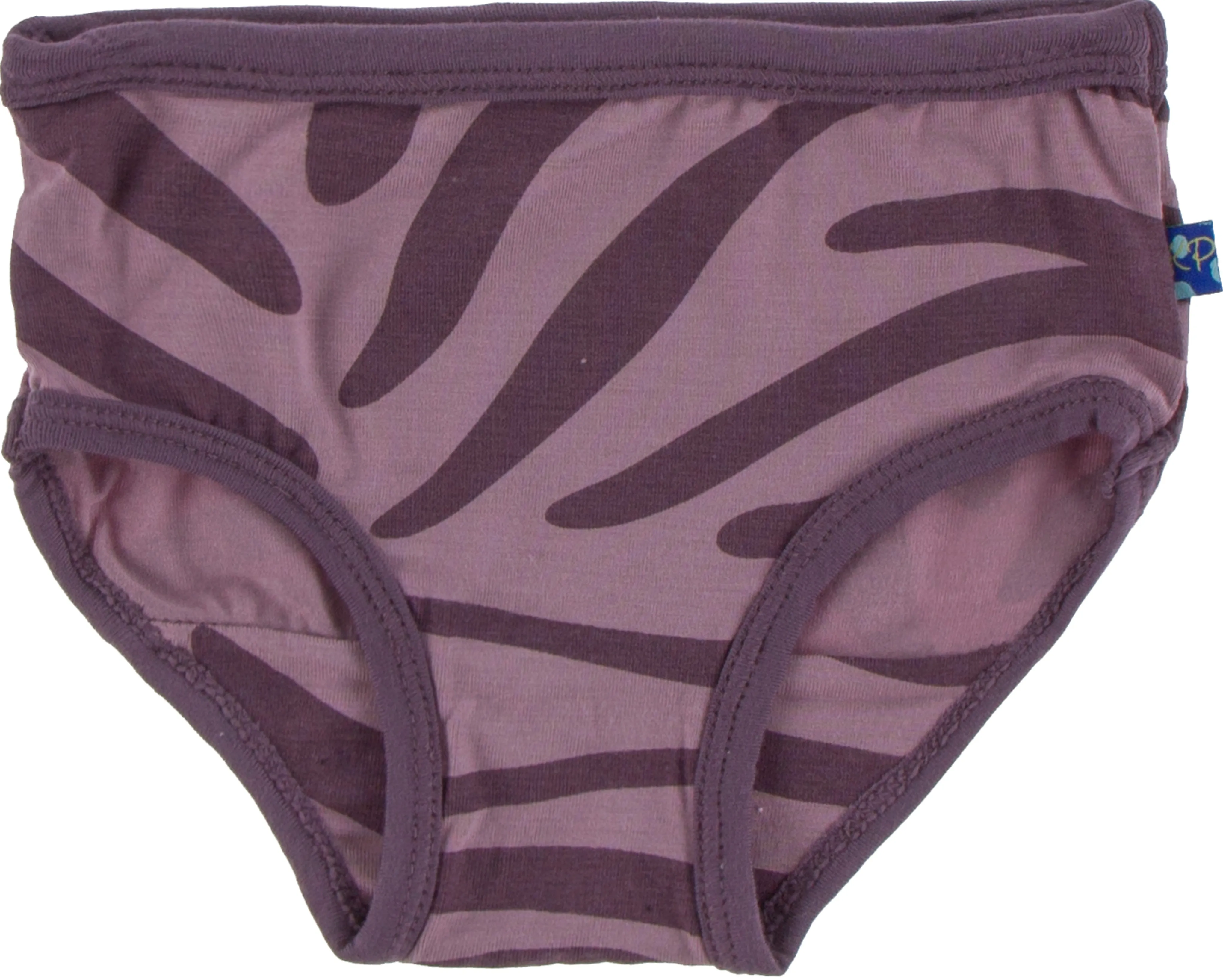 KicKee Pants Fig Acacia Trees & Elderberry Zebra Print Girls Underwear Set