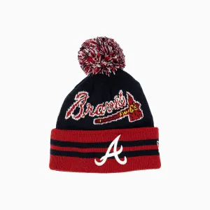 Kid's Atlanta Braves MLB Pom Beanie Knit Hat