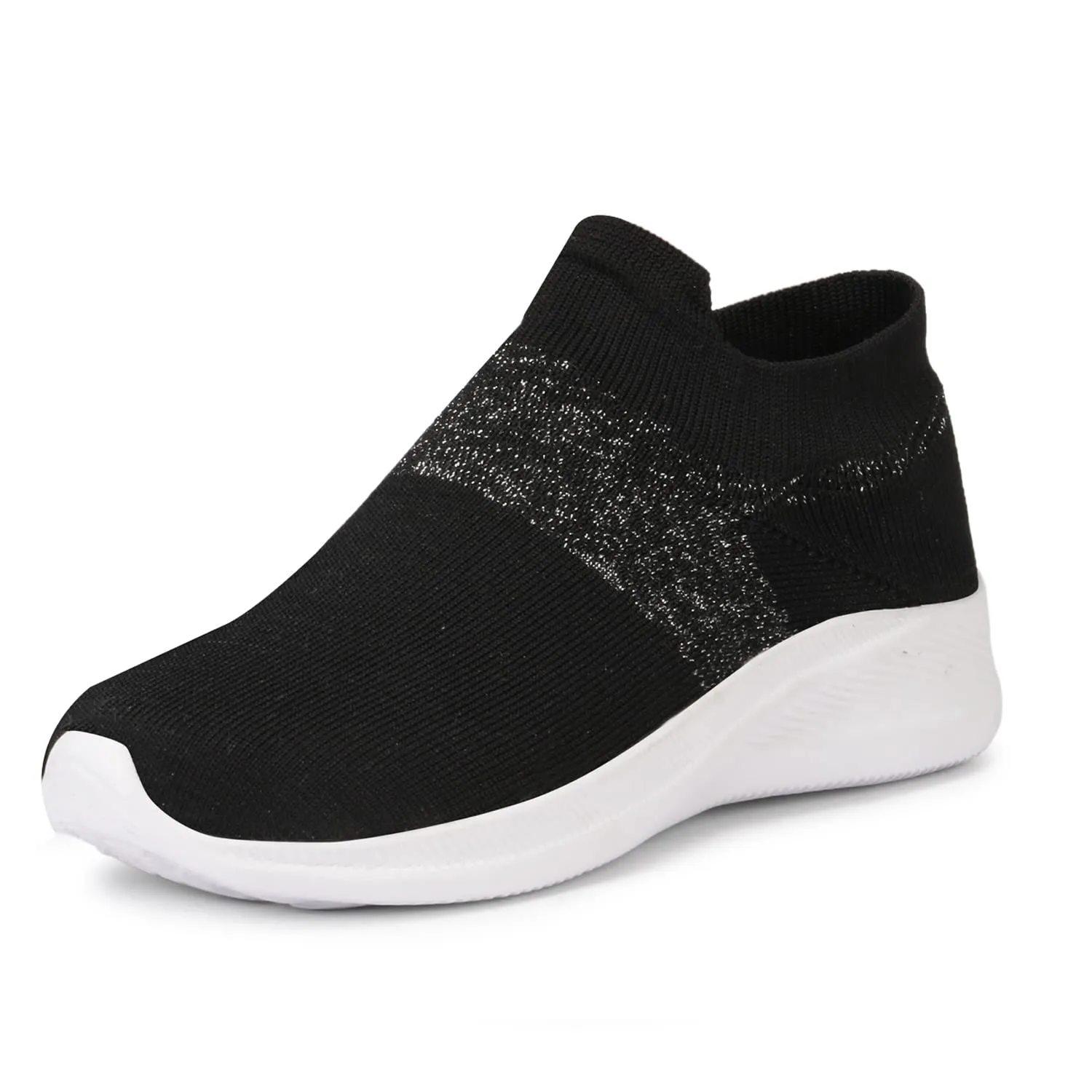 Kraasa Slip On Sneakers for Women | Latest Trend Women Casual Shoes Black UK 4