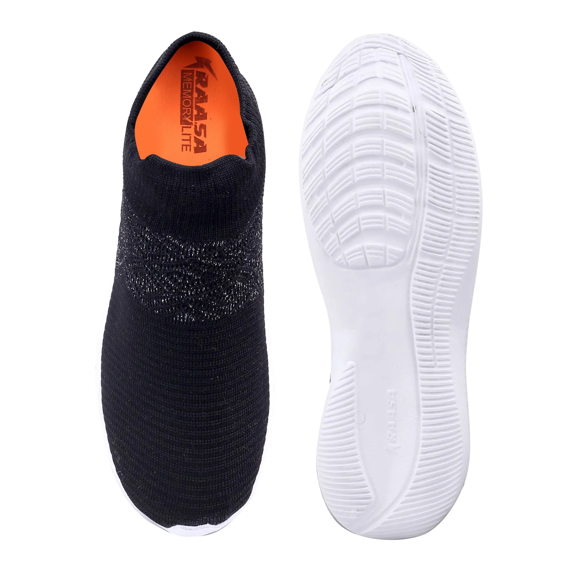 Kraasa Slip On Sneakers for Women | Latest Trend Women Casual Shoes Black UK 4