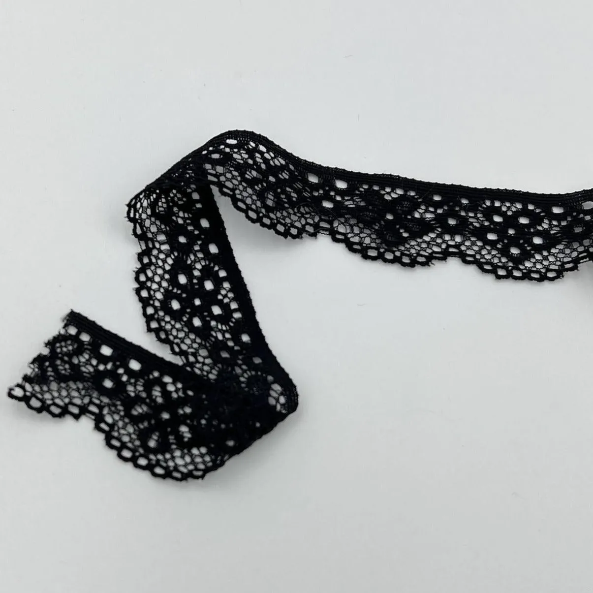 Lace Lingerie Elastic  - 3/4" Black