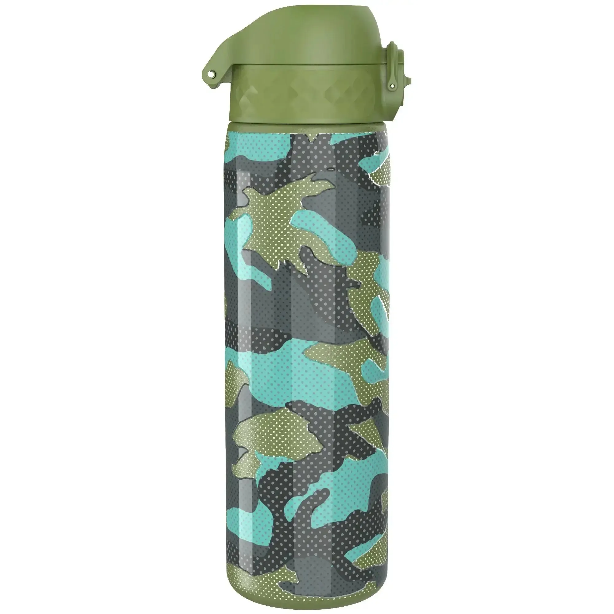 Leak Proof Slim Thermal Steel Water Bottle, Insulated, Camouflage, 500ml (17oz)