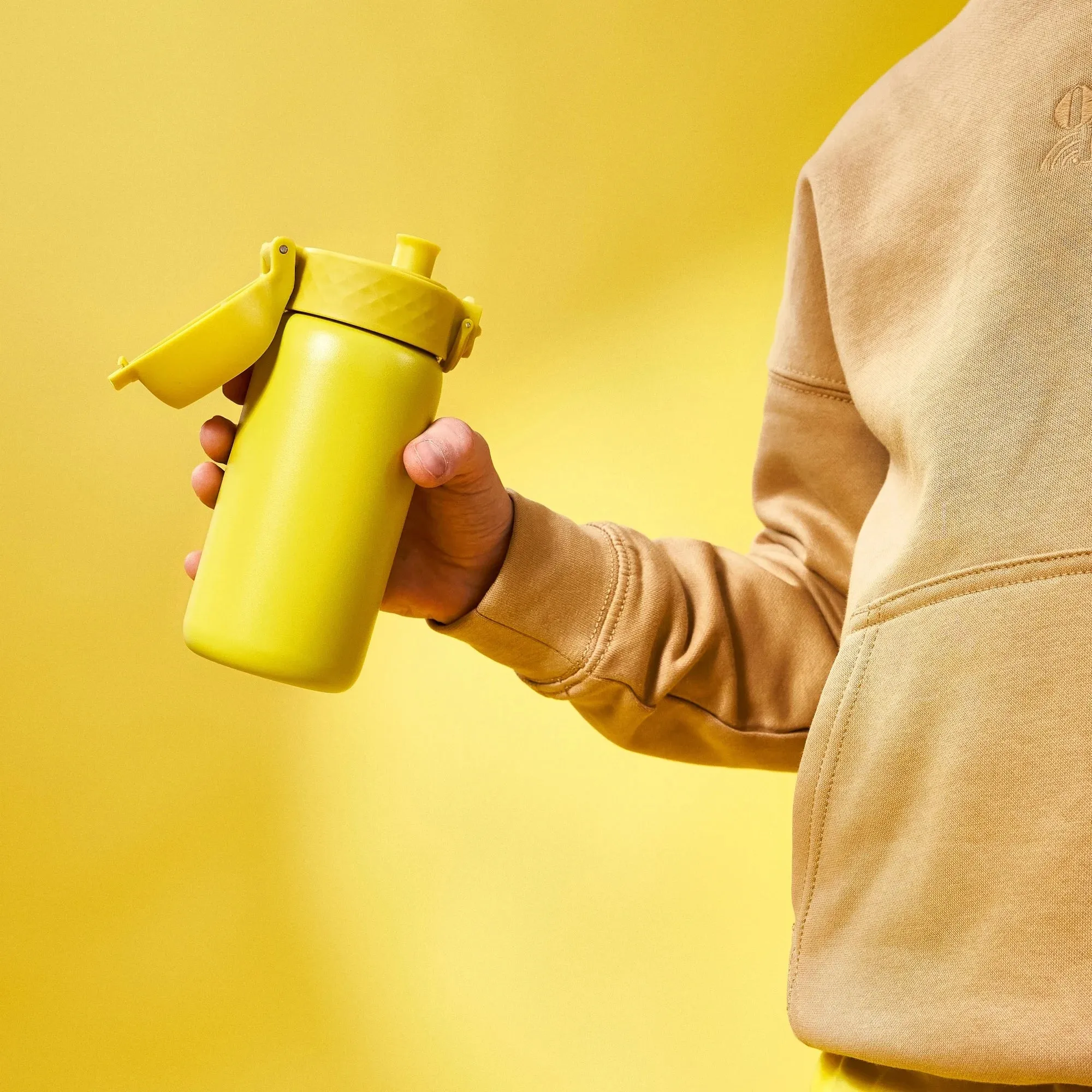 Leak Proof Thermal  Water Bottle, Insulated Steel, Yellow, 320ml (11oz)