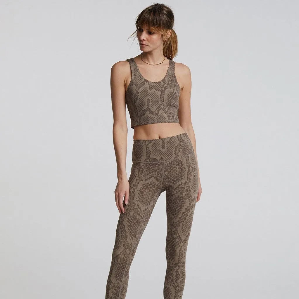 Let's Go High Rise Legging 25 - Khaki Snake.