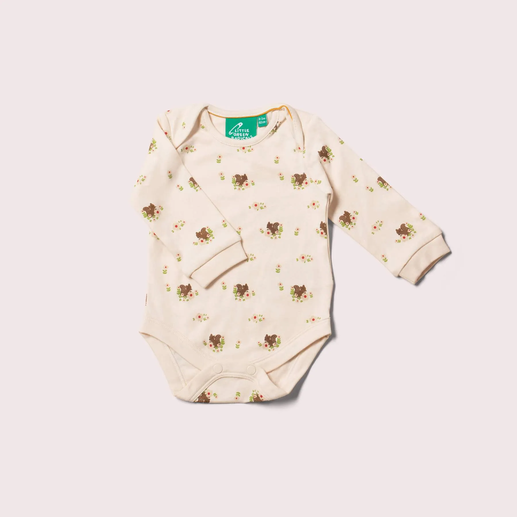 Little Green Radicals Autumn Squirrel 2-Pack Bodysuit Set (0-24mths)