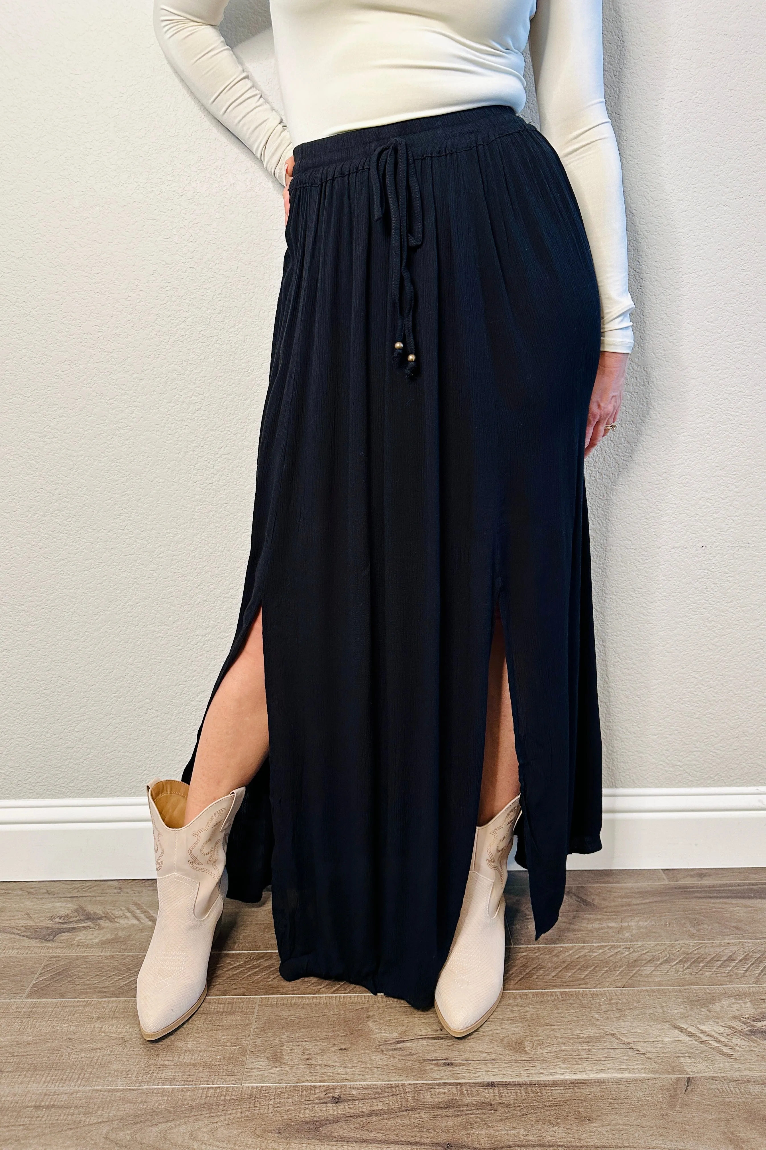 Mckenna Double Slit Maxi Skirt