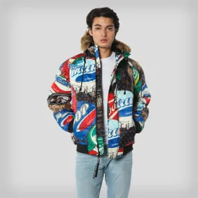 Members Only Men's Bottle Cap Print Jacket