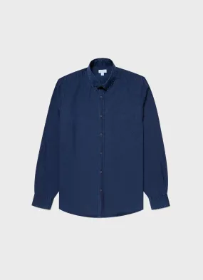 Men's Button Down Denim Shirt in Indigo