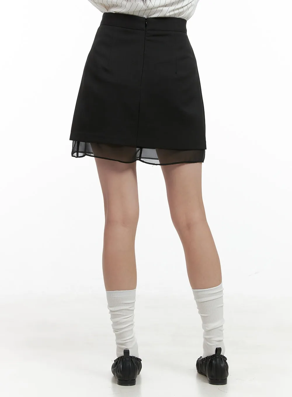 Mesh Layered Mini Skirt OG416