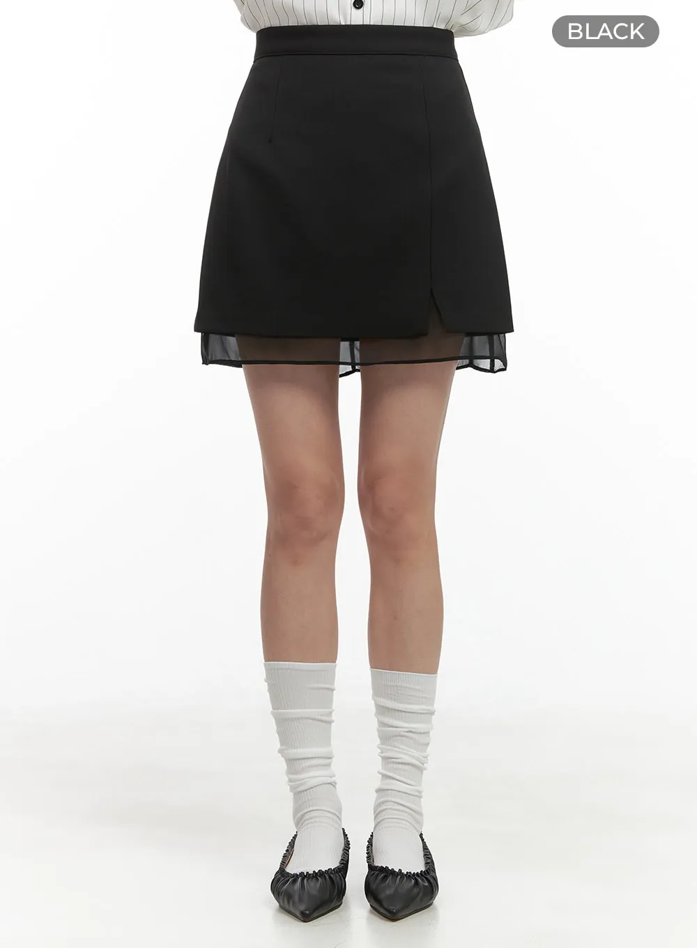 Mesh Layered Mini Skirt OG416