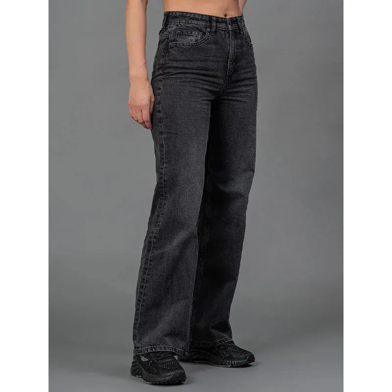 Mode by RedTape Jeans for Women| Grey| Comfortable & Breathable | Durable & Moisture Absorbent | Wide Fit