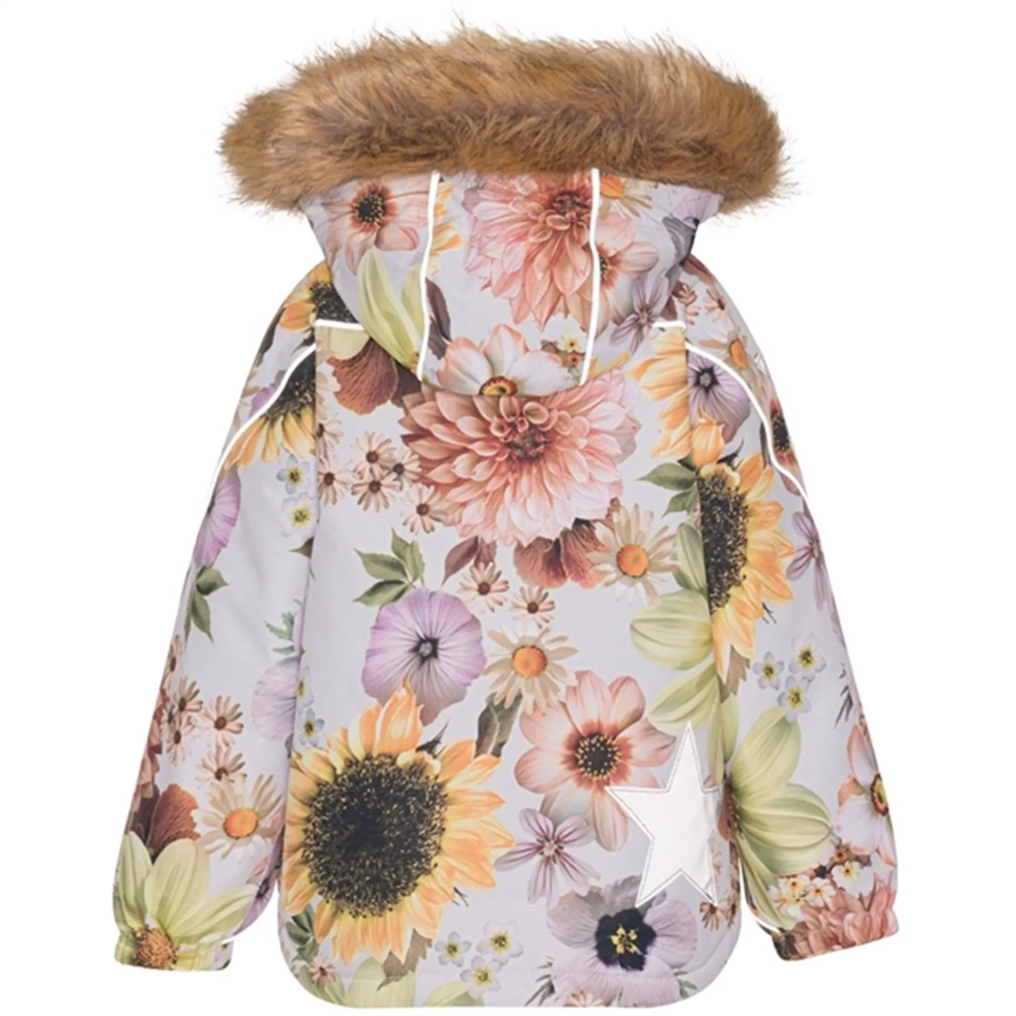 Molo Retro Flowers Hopla Fur Jacket