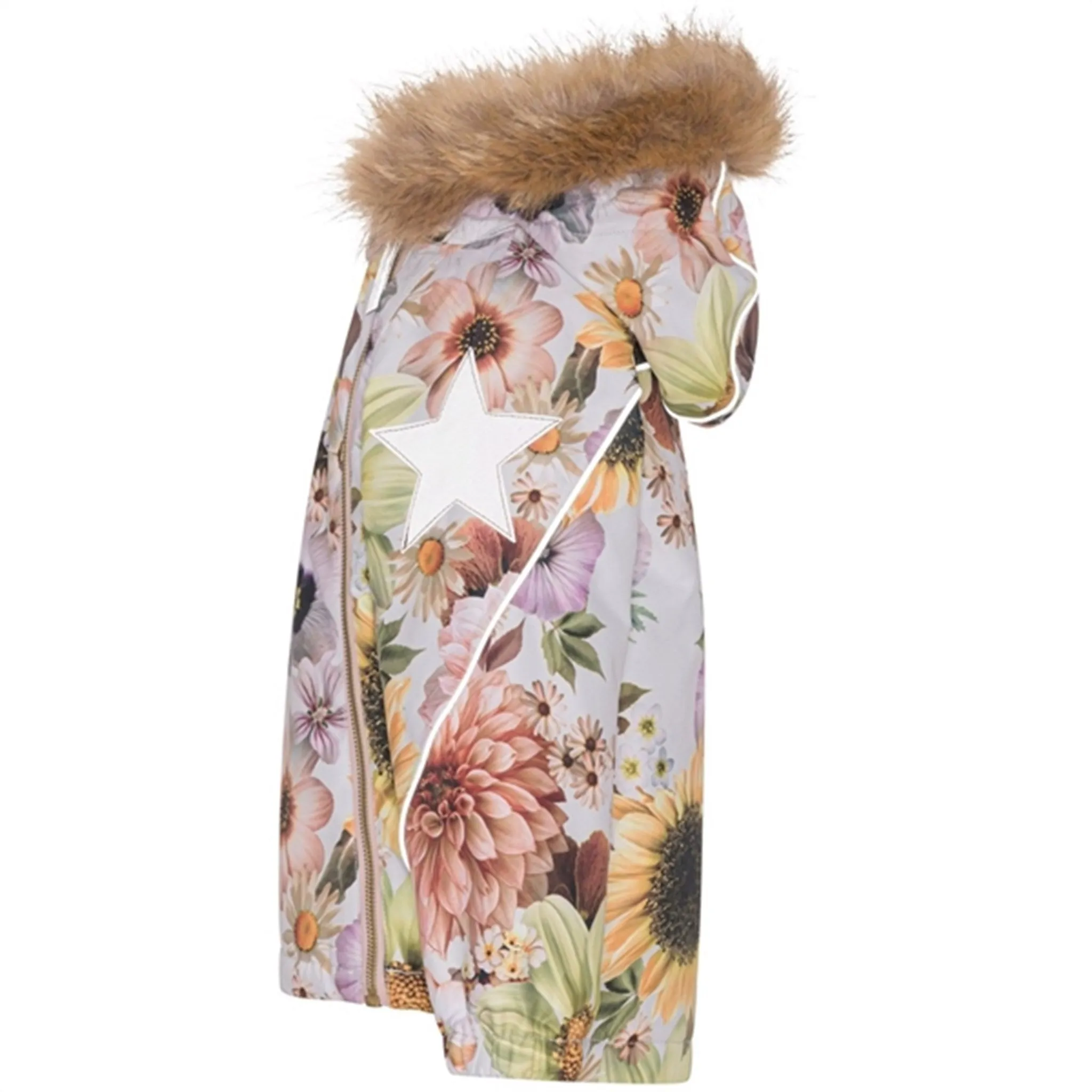 Molo Retro Flowers Hopla Fur Jacket