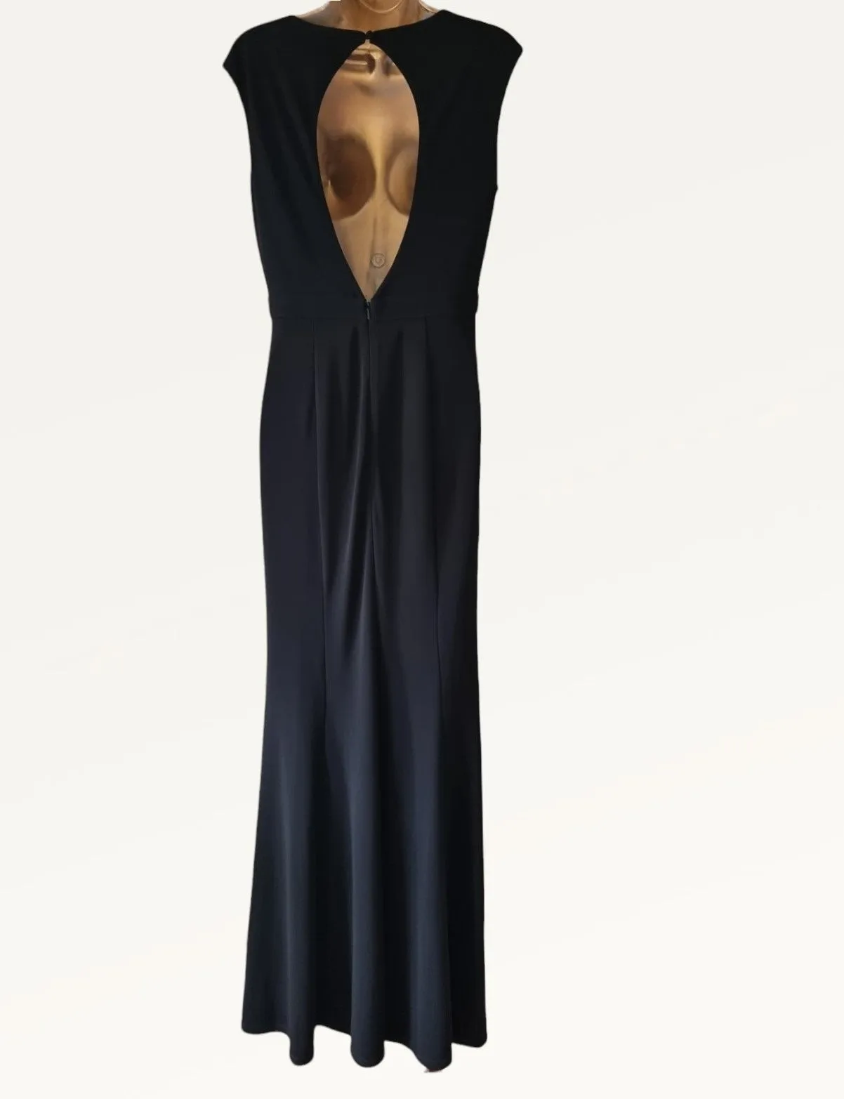 Monsoon Black Womens Long Evening Dress With Side Split UK 12 US 8 EU 40 BNWT