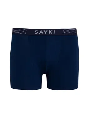 Navy - Light Navy Modal Jersey Boxer